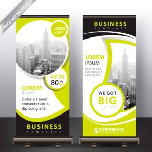 Roll up banner Abu Dhabi for business promotions
