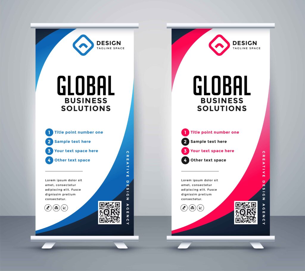 Professionally designed roll up banner in Abu Dhabi